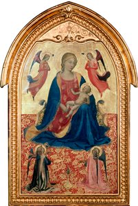 Dziewica i Dzieciątko z Aniołami, c1425 autorstwa Fra Angelico