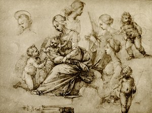 Studiuj na Madonnie autorstwa Fra Bartolomeo