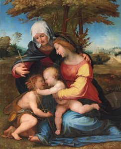 Madonna z Dzieciątkiem w pejzażu ze św. Elżbietą i niemowlęciem św. Janem Chrzcicielem, 1516