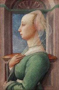 Portret profilowy młodej kobiety autorstwa Fra Filippo Lippi