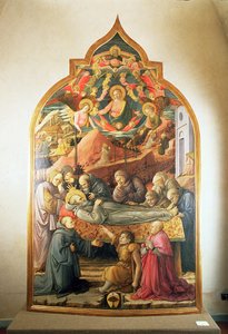 Pogrzeb św. Hieronima, 1450-60 autorstwa Fra Filippo Lippi
