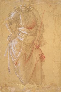 „Maggiordomo” w Święto Heroda (fresk w katedrze w Prato) (rysunek) autorstwa Fra Filippo Lippi