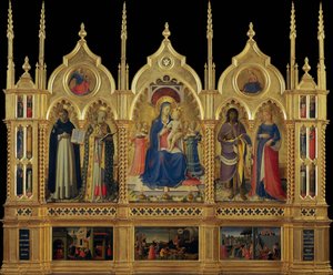 Maryja z Dzieciątkiem i świętymi Ołtarz Perugii, ok. 1437. autorstwa Fra Giovanni Angelico da Fiesole