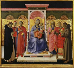 Ołtarz Konwersacji Annaleny, ok. 1435 r. autorstwa Fra Giovanni Angelico da Fiesole