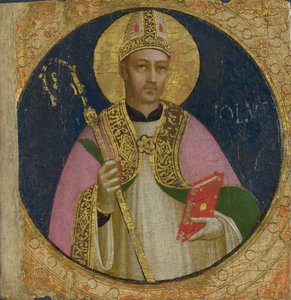 Panel Św. Romulusa z Ołtarza Fiesole San Domenico, c. 1423-1424 autorstwa Fra Giovanni Angelico da Fiesole