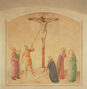 Ukrzyżowanie, uchwyt na lancę, ok. 1438-45 autorstwa Fra Angelico