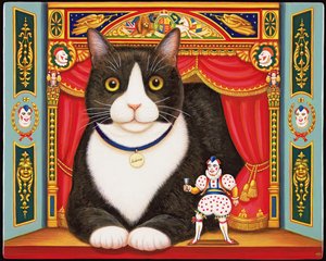 Ambroży Kot Teatralny, 2007 (olej i tempera na panelu)