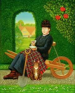Gertrude Jekyll (1843-1932) Dama pikowa, 1996 (olej i tempera na panelu)