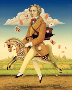 Lewis Carroll (1832-98) 2001 (olej i tempera na panelu) autorstwa Frances Broomfield