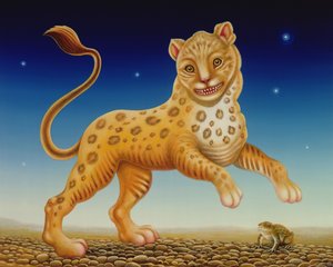 Pantera, 2004 (olej i tempera na panelu) autorstwa Frances Broomfield