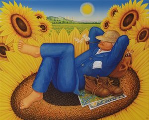 Van Goghs Słoneczniki, 1998 (olej i tempera na panelu)
