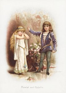 Hamlet i Ofelia (chromolitho)