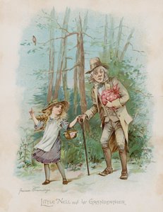 Mała Nell i jej dziadek (chromolitho) autorstwa Frances Brundage
