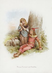 Książę Florizel i Perdita (chromolitho) autorstwa Frances Brundage