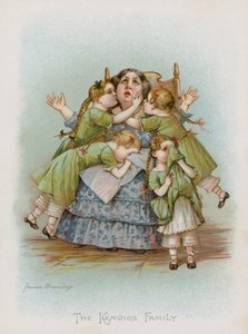 Rodzina Kenwigów (chromolitho) autorstwa Frances Brundage