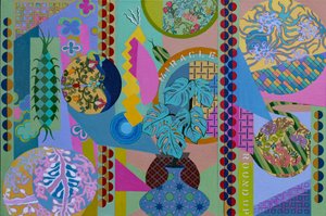 Jardin Sauvage, 2023 (akryl na płótnie) autorstwa Frances Ferdinands
