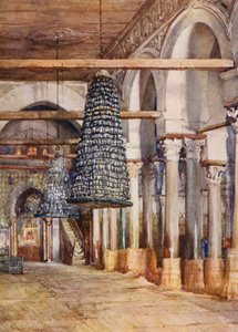 Meczet Sidi Okba, Kairouan (kolorowa litografia) autorstwa Frances Nesbitt