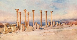 The Forum, Timgad (kolorowa litografia)