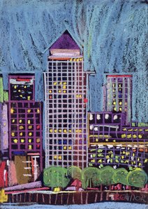 Canary Wharf w londyńskim Docklands autorstwa Frances Treanor
