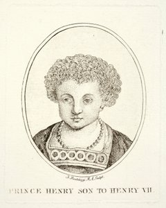 Książę Henryk, przyszły król Henryk VIII, syn Henryka VII i Elżbiety York (ryty) autorstwa Francesco (after) Bartolozzi