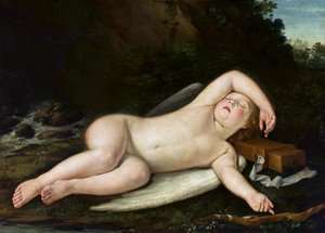 Śpiący Eros autorstwa Francesco Albani