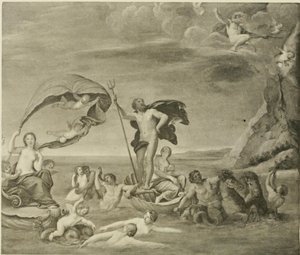 Królestwo morskie, Neptun i Amfitryta autorstwa Francesco Albani