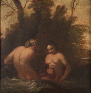Zwei badende Nymphen