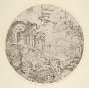 Widok na Rzym z ruinami, Trajan autorstwa Francesco Amato