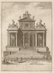 Świątynia poświęcona Jowiszowi, Junonie i Minerwie na Festiwal w Chinach, 1785. autorstwa Francesco Barbazza