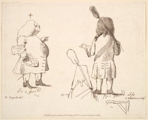 Karykatury Lorda Melcombe i Lorda Winchelsea, 22 grudnia 1781 r. autorstwa Francesco Bartolozzi