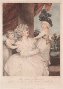 Jane, hrabina Harrington i jej dzieci autorstwa Francesco Bartolozzi
