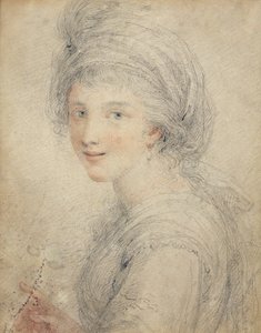 Portret Angeliki Kauffman (kreda kolorowa na papierze) autorstwa Francesco Bartolozzi