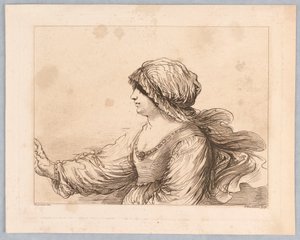 Portret kobiety autorstwa Francesco Bartolozzi