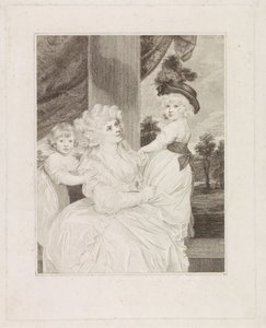 Portret Jane Stanhope z dwójką dzieci autorstwa Francesco Bartolozzi