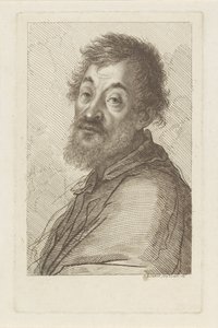 Portret brodatego mężczyzny autorstwa Francesco Bartolozzi