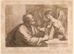 Św. Mateusz z Aniołem i Księgą autorstwa Francesco Bartolozzi