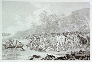 Śmierć kapitana Cooka (bez tytułu), ok. 1783 r. (rycina) autorstwa Francesco Bartolozzi