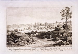 Widok Hampstead Heath, Hampstead, Londyn, 1752. autorstwa Francesco Bartolozzi