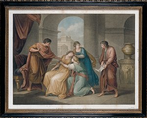 Wergiliusz czyta swoją Eneidę, 1796 autorstwa Francesco Bartolozzi