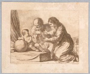 Maryja Panna, Józef i Dzieciątko z Globem autorstwa Francesco Bartolozzi