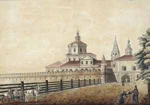 Klasztor św. Andronika w Moskwie, lata 80. XVIII w. autorstwa Francesco Camporesi