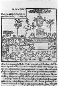 Grawerowanie w „Hypnerotomachia Polyphili” (sen Poliphili) dominikańskiego mnicha Francesco Colonna, Wenecja autorstwa Francesco Colonna