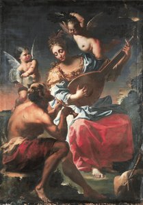 Alegoria muzyki (olej na płótnie) autorstwa Francesco Conti