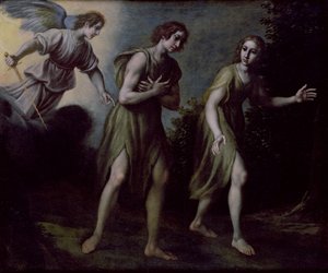 Wypędzenie Adama i Ewy z raju autorstwa Francesco Curradi