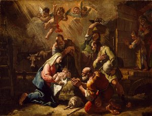 Adoracja pasterzy, połowa XVIII w.