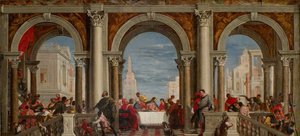 Święto w domu Lewiego, 1720-1769 autorstwa Francesco Fontebasso