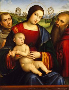 Madonna i dziecko z Saints Francis i Jerome, CA. 1512-15.