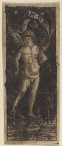 Aniołek na wazonie z napisem: "SOLI DEO HONOR" autorstwa Francesco Francia or Peregrino da Cesena