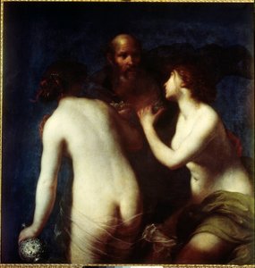 Loth i jego córki Obraz Francesco Furini (1604-1646) Madryt XVII w., Muzeum Prado.