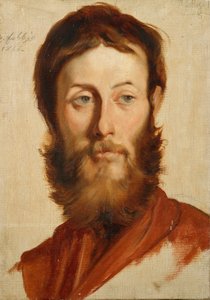 Portret malarza Ernesto Raypera (1840-1873) Obraz Francesco Gandolfi (1824-1873) 1866 nd. 40x28 cm Genes Nervi, Galeria Sztuki Współczesnej, nr inw. 0654 autorstwa Francesco Gandolfi